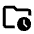 Folder History Icon from Outlined Line - Material Pro Set