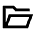 Folder Open Icon from Sharp Line - Material Pro Set