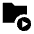 Folder Video Fill Icon from Sharp Fill - Material Pro Set