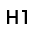 Format H1 Fill Icon from Outlined Fill - Material Symbols Set