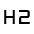 Format H2 Icon from Outlined Line - Material Symbols Set