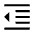 Format Indent Decrease Icon from Sharp Line - Material Symbols Set