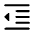 Format Indent Decrease Icon from Rounded Line - Material Symbols Set