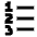 Format List Numbered Icon from Sharp Line Set