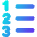 Format List Numbered Icon from Core Gradient Set
