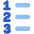 Format List Numbered Icon from Plump Flat Set