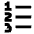 Format List Numbered Icon from Sharp Solid Set