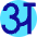 Hindi Alphabet Icon from Sharp Pop Set