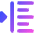 Indent Left Icon from Core Gradient Set