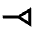 Line End Inverted Triangle Icon from Sharp Line - Material Pro Set