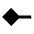 Line Start Diamond Fill Icon from Sharp Fill - Material Pro Set