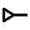 Line Start Inverted Triangle Icon from Rounded Line - Material Pro Set
