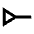 Line Start Inverted Triangle Icon from Sharp Line - Material Pro Set