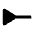 Line Start Inverted Triangle Fill Icon from Rounded Fill - Material Pro Set