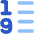 List 1 To 9 Icon from Flex Flat Set