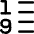 List 1 To 9 Icon from Flex Line Set