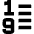 List 1 To 9 Icon from Sharp Remix Set