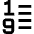 List 1 To 9 Icon from Sharp Solid Set