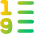 List 1 To 9 Icon from Flex Gradient Set