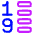 List 1 To 9 Icon from Plump Neon Set