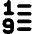 List 1 To 9 Icon from Core Solid Set