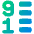List 9 To 1 Icon from Plump Gradient Set