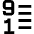 List 9 To 1 Icon from Sharp Solid Set