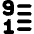List 9 To 1 Icon from Core Solid Set
