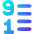 List 9 To 1 Icon from Core Gradient Set