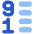 List 9 To 1 Icon from Plump Flat Set