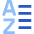 List A To Z Icon from Sharp Flat Set
