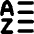 List A To Z Icon from Flex Solid Set