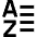 List A To Z Icon from Sharp Line Set