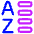 List A To Z Icon from Plump Neon Set