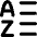 List A To Z Icon from Flex Remix Set