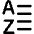 List A To Z Icon from Core Line Set