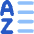 List A To Z Icon from Flex Flat Set
