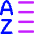 List A To Z Icon from Flex Neon Set
