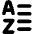 List A To Z Icon from Core Solid Set