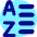 List A To Z Icon from Core Pop Set