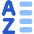 List A To Z Icon from Plump Flat Set