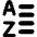 List A To Z Icon from Core Remix Set