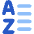 List A To Z Icon from Core Flat Set