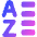 List A To Z Icon from Plump Gradient Set
