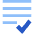 List Check Icon from Sharp Flat Set
