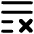 List Cross Icon from Core Remix Set