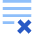 List Cross Icon from Sharp Flat Set