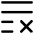 List Cross Icon from Core Line Set