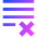 List Cross Icon from Sharp Gradient Set