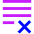 List Cross Icon from Sharp Neon Set